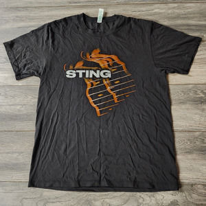 Sting Tour Black Unisex Band T Shirt Sz L